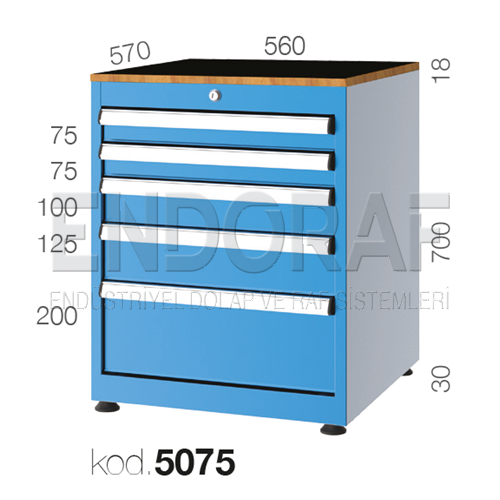 5075 KODLU 5 ÇEKMECELİ DOLAP 