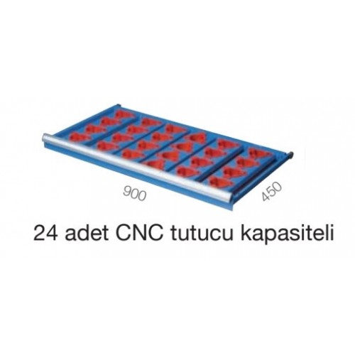 2140 KODLU 2 CNC  TUTUCU RAFLI, 3 ÇEKMECELİ MALZEME DOLABI